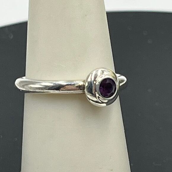 James Avery Sterling Silver Remembrance Alexandrite June Purple Birthstone 6.5 - Picture 1 of 9